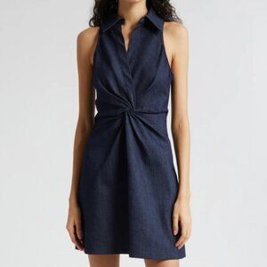 Cinq à Sept McKenna Twist-Front Collared Minidress, Size 0
